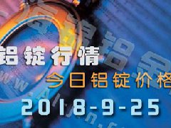 鋁錠行情2018：9月25日鋁錠價(jià)格,各地今日鋁價(jià)